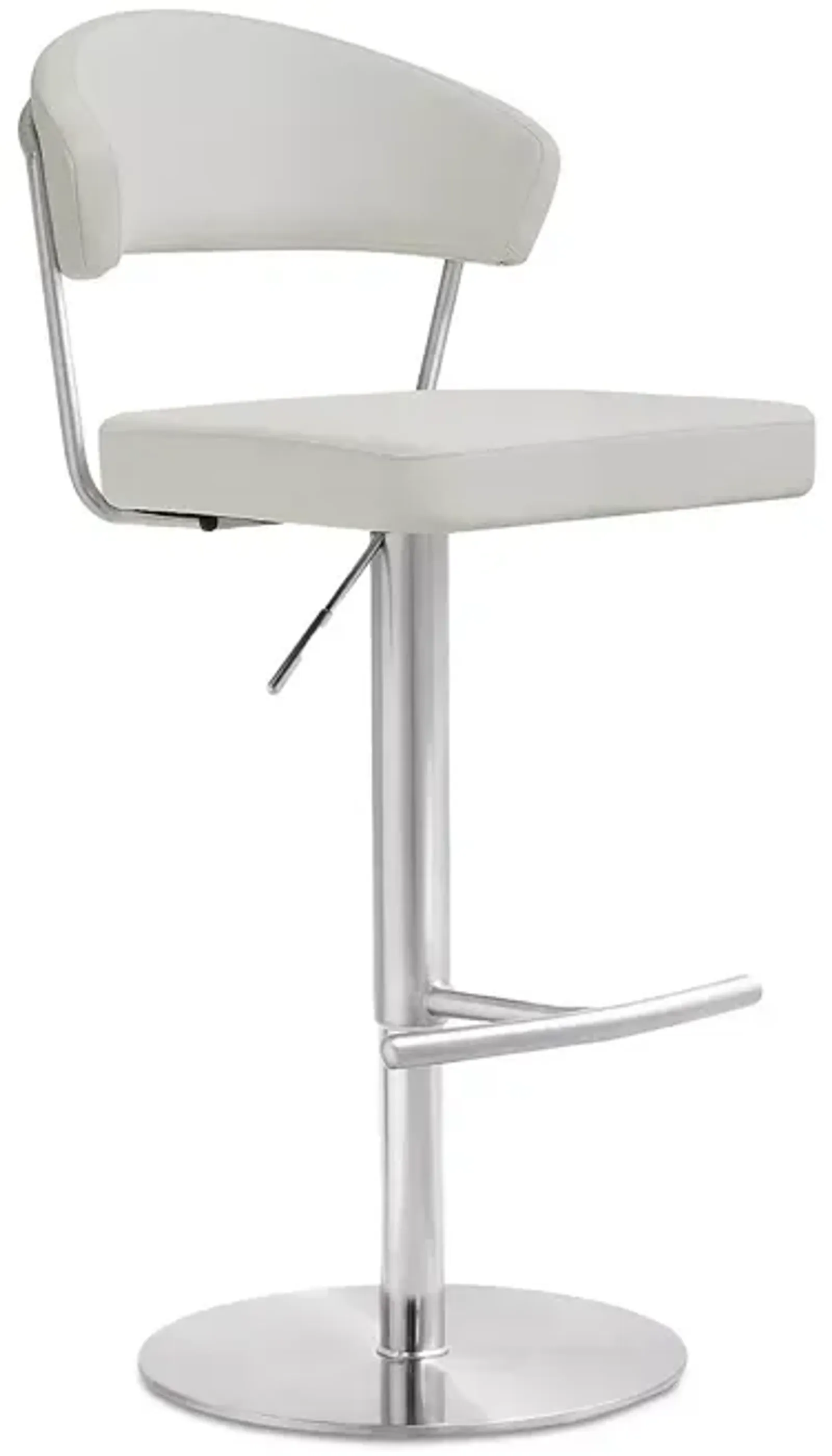 TOV Furniture Cosmo Light Gray Stainless Steel Barstool