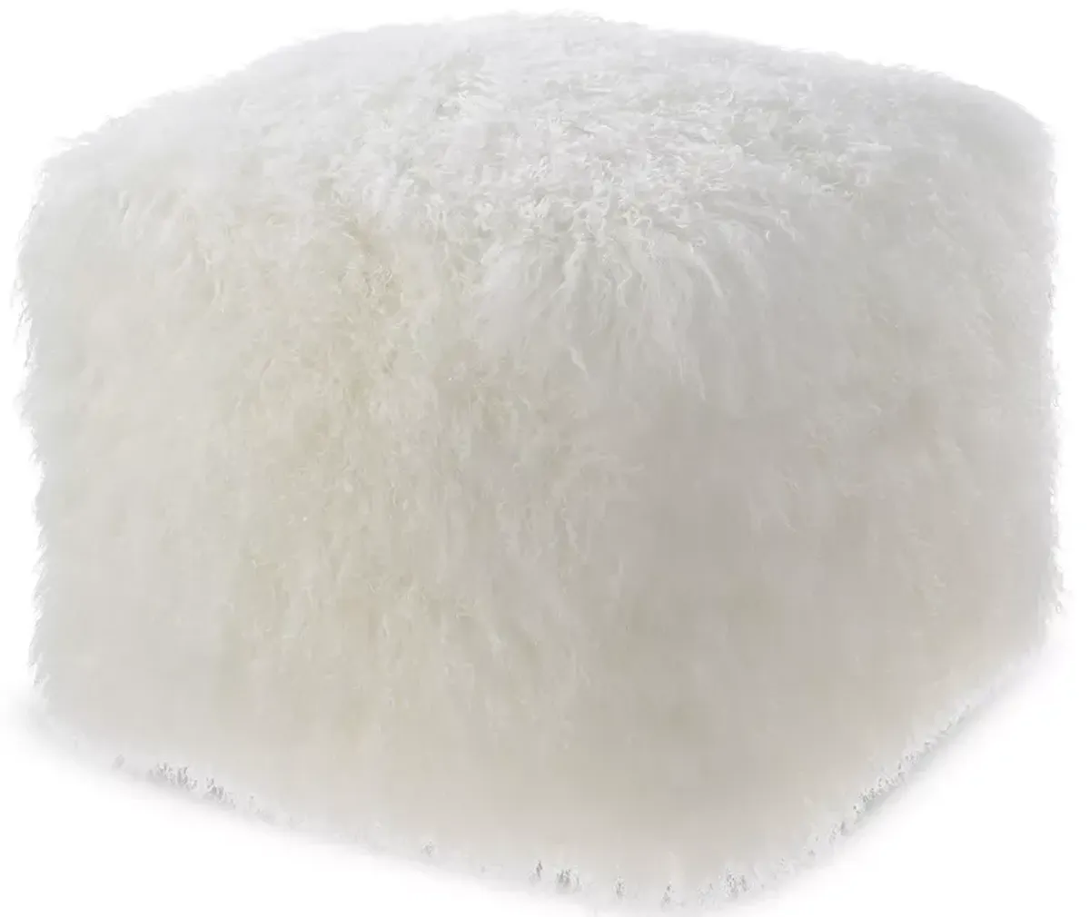 TOV Furniture Tibetan Sheepskin Pouf