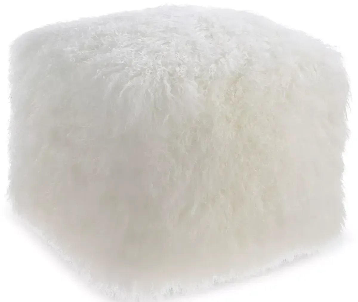 TOV Furniture Tibetan Sheepskin Pouf