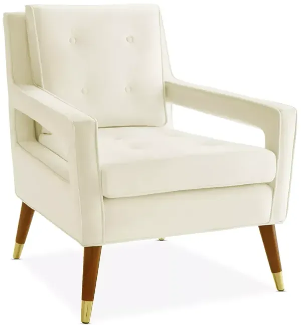 TOV Furniture Draper Cream Velvet Chair