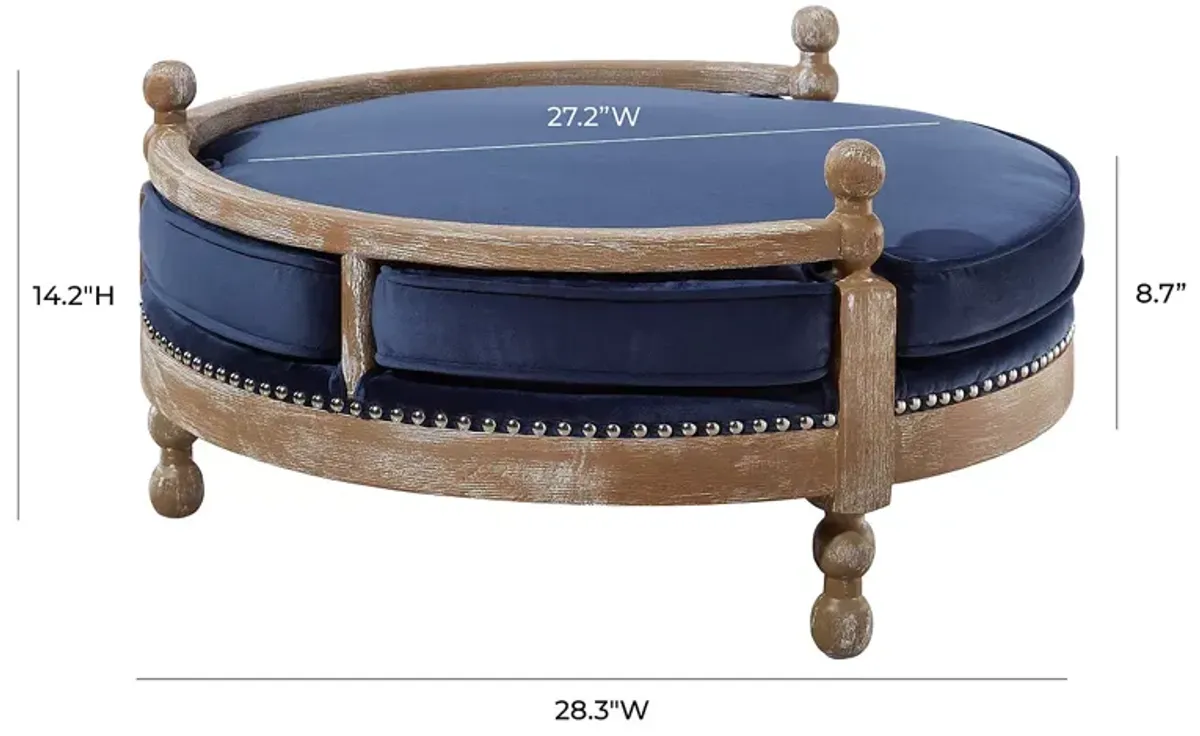 TOV Furniture Hound Navy Pet Bed