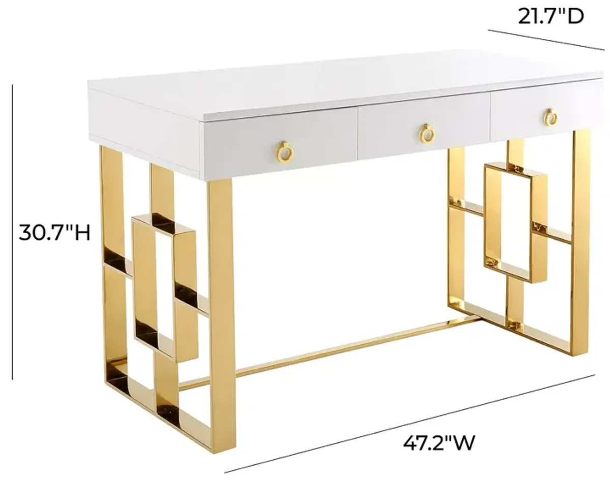 TOV Furniture Audrey Lacquer Desk