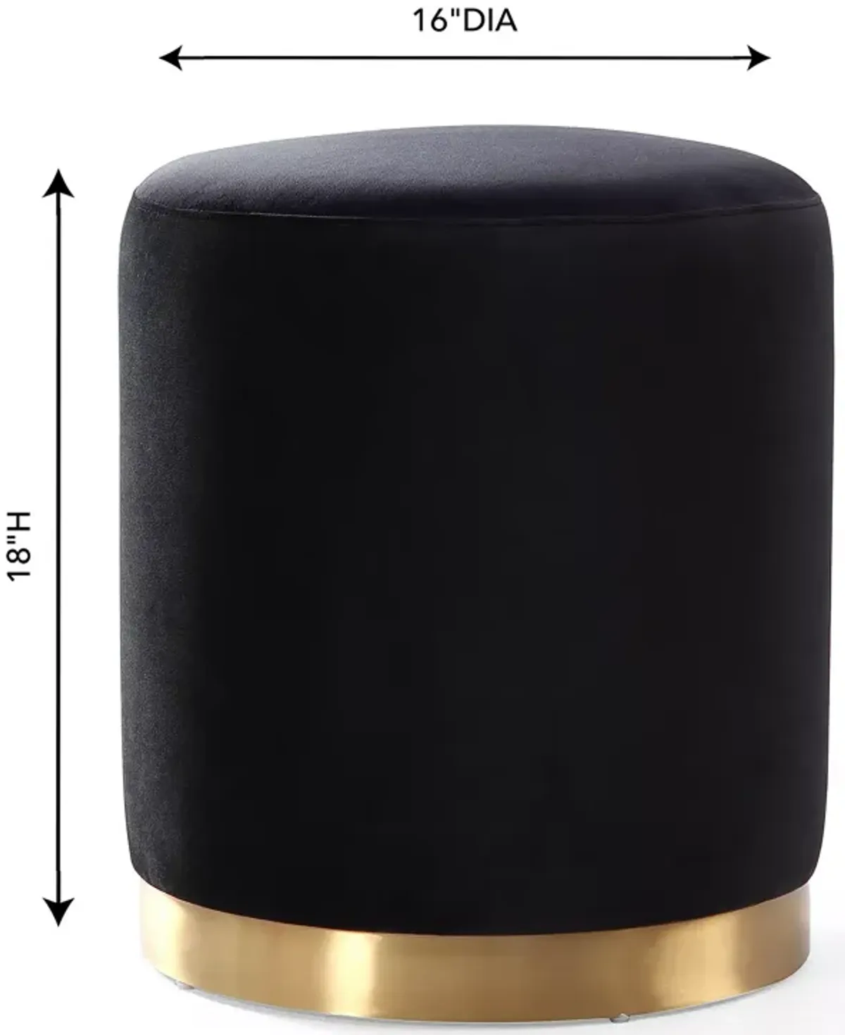 TOV Furniture Opal Velvet Ottoman