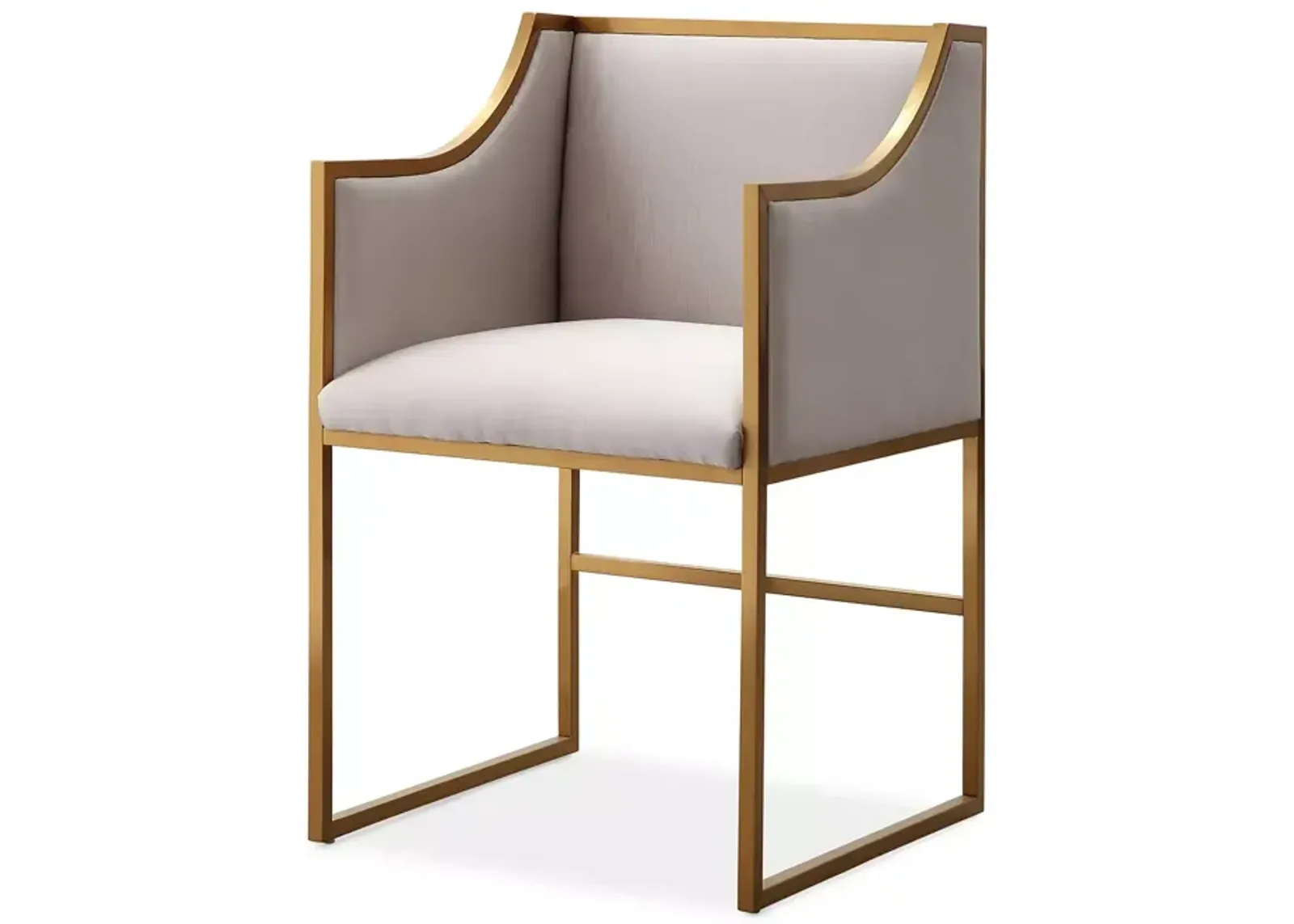 TOV Furniture Atara Cream Velvet Gold Tone Frame Chair