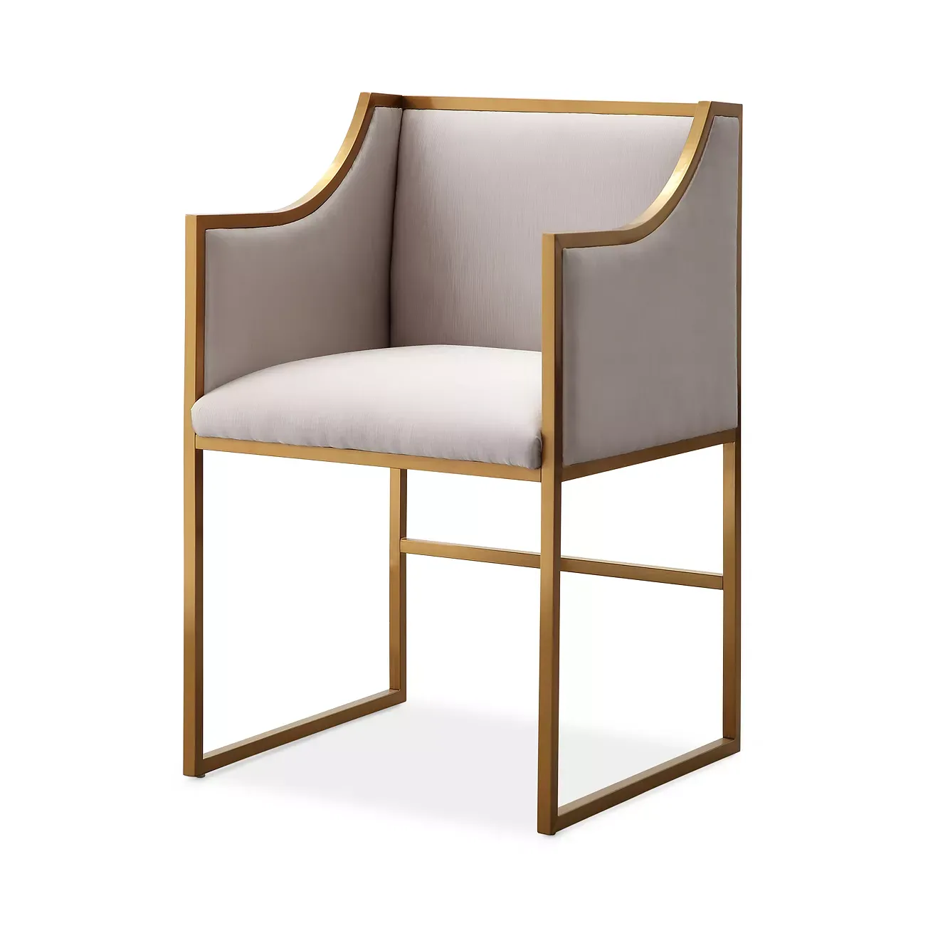 TOV Furniture Atara Cream Velvet Gold Tone Frame Chair