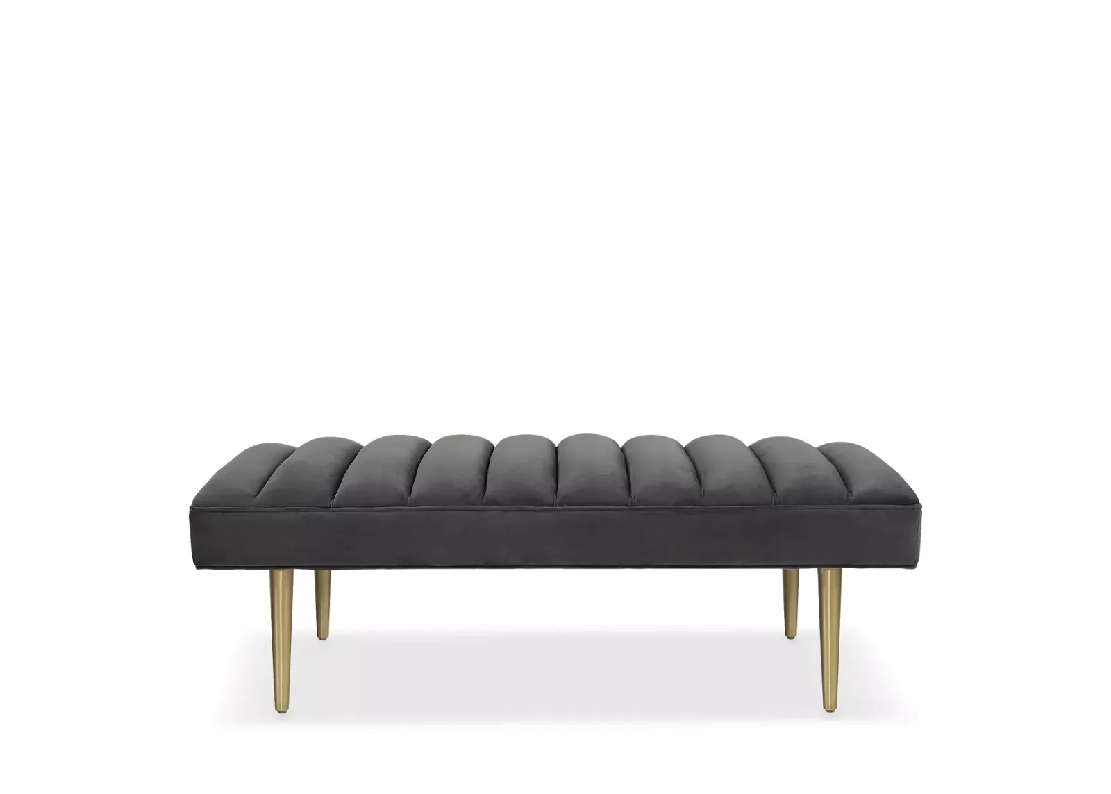 TOV Furniture Jax Gray Velvet Bench