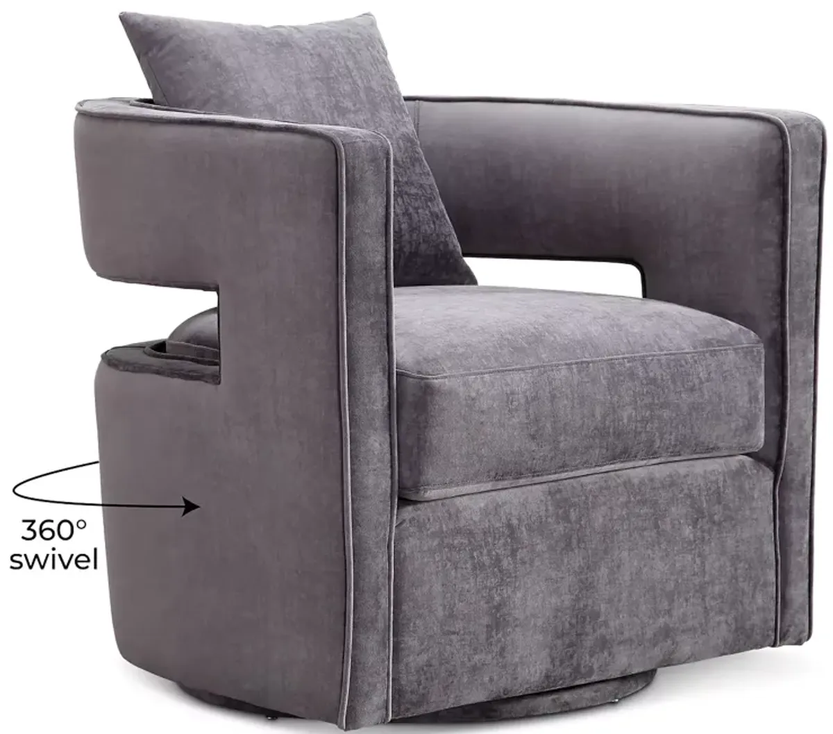 TOV Furniture Kennedy Velvet Swivel Chair