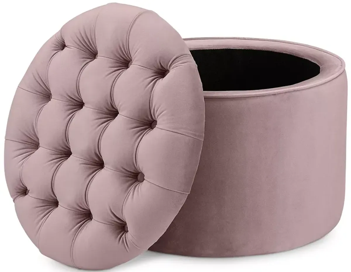 TOV Furniture Queen Velvet Storage Ottoman