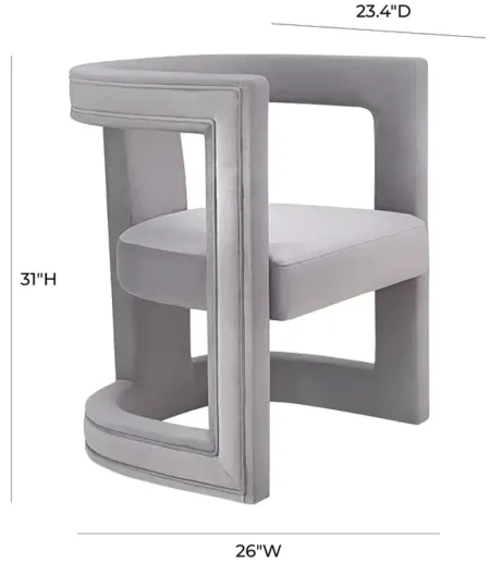 TOV Furniture Ada Gray Velvet Chair