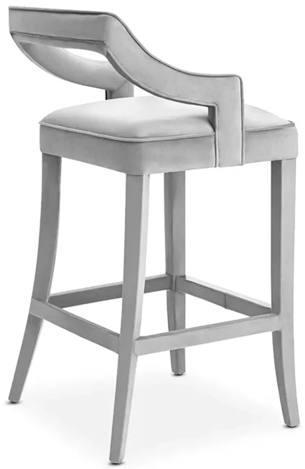 TOV Furniture Tiffany Gray Velvet Counter Stool