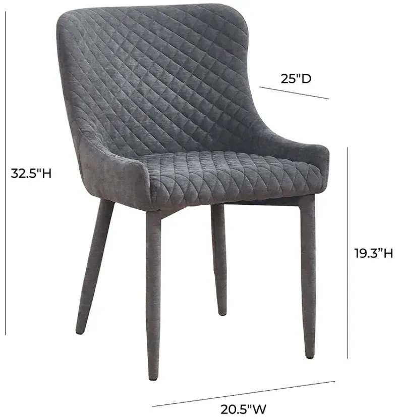 TOV Furniture Draco Gray Velvet Chair