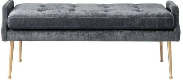 TOV Furniture Eileen Slub Velvet Bench