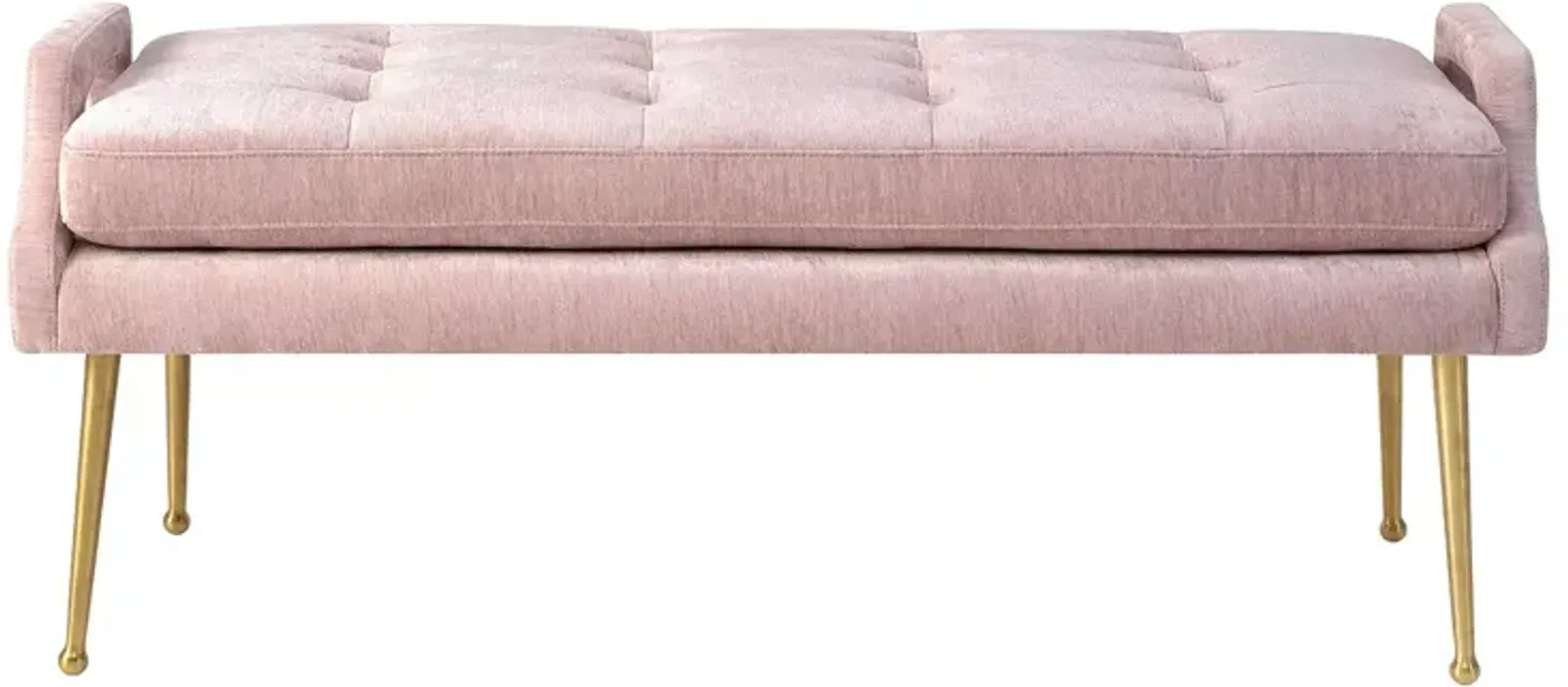 TOV Furniture Eileen Slub Velvet Bench