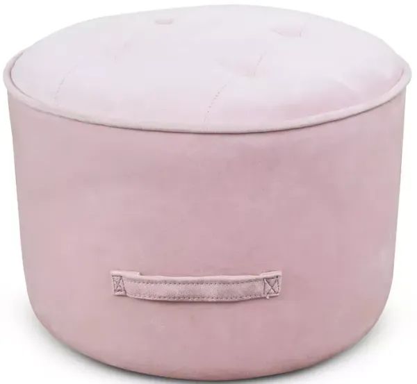 TOV Furniture Luna Blush Velvet Ottoman