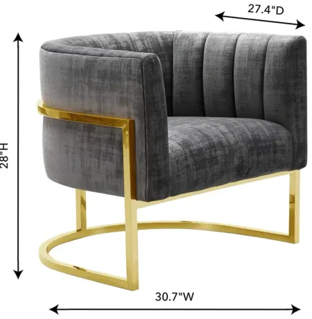 TOV Furniture Magnolia Slub Velvet Chair