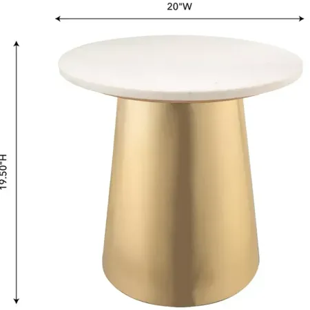 TOV Furniture Bleeker Marble Side Table