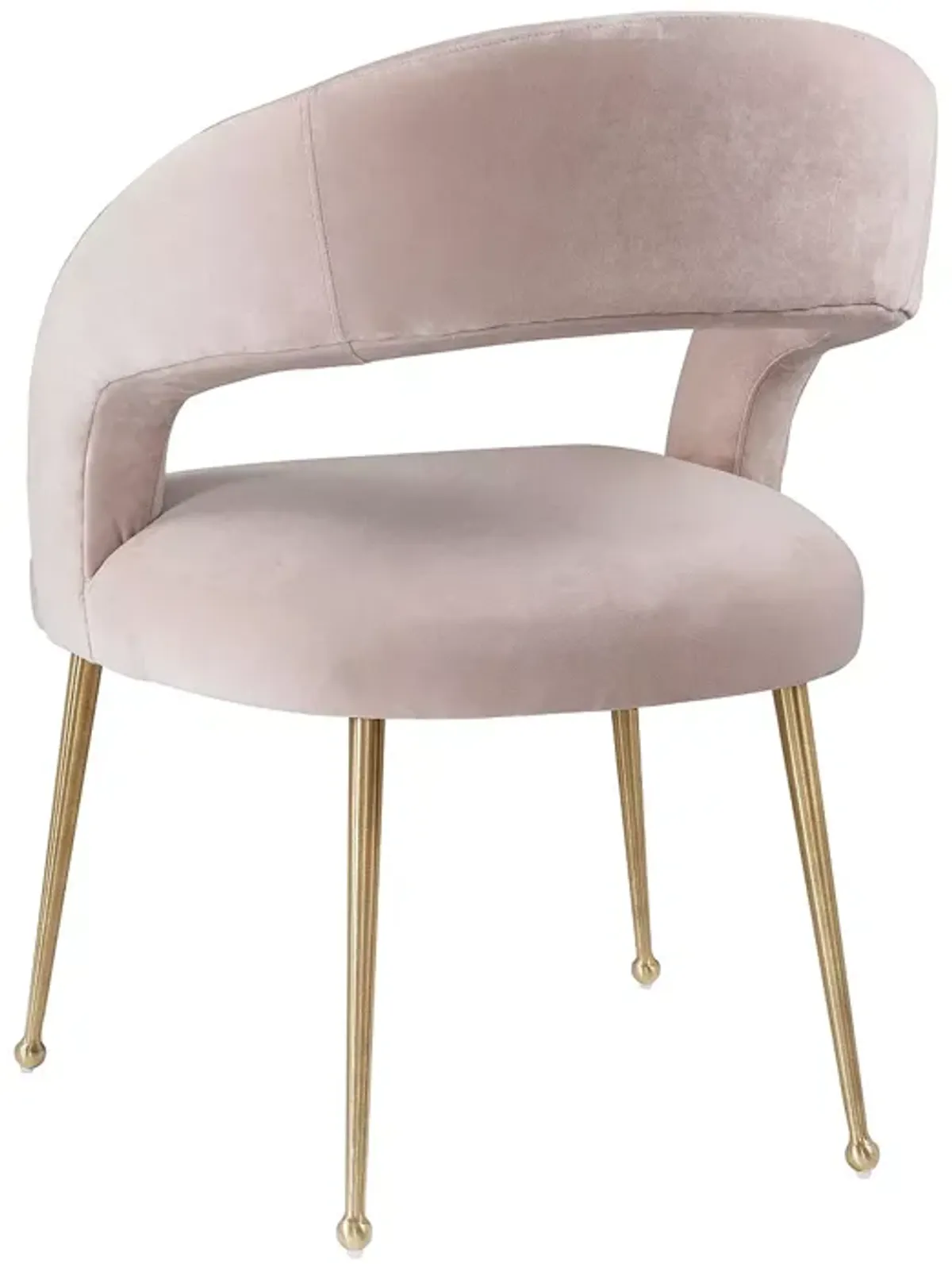 TOV Furniture Rocco Blush Velvet Dining Chair