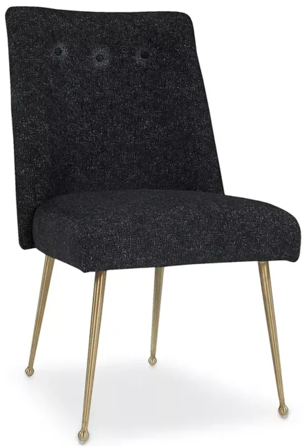 TOV Furniture Batik Black Textured Linen Dining Chair
