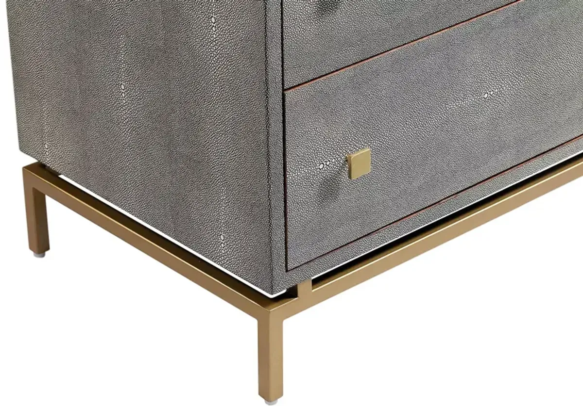 TOV Furniture Pesce Shagreen Nightstand