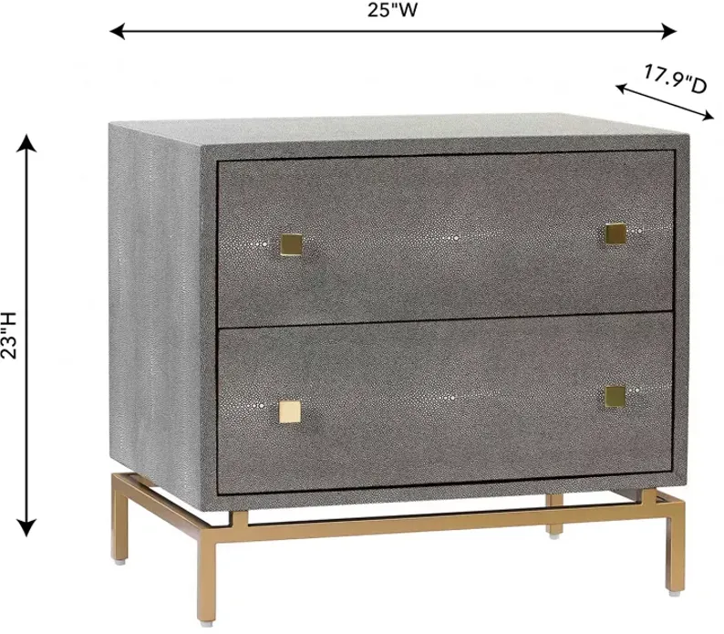 TOV Furniture Pesce Shagreen Nightstand