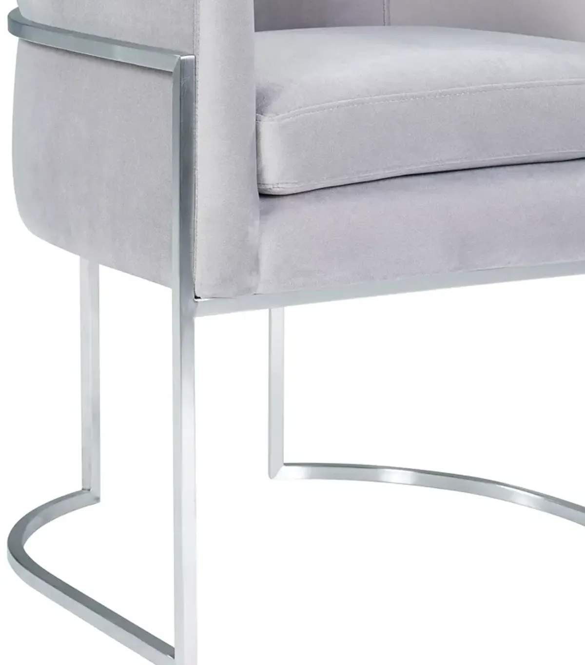 TOV Furniture Giselle Velvet Dining Chair with Silver Tone Legs