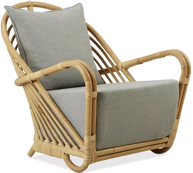 Sika Design Arne Jacobsen Charlottenborg Chair with Sunbrella Sailcloth Seagull Cushion
