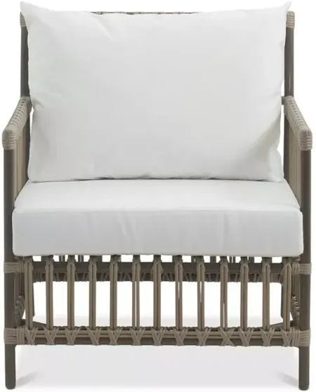 Sika Design Caroline Outdoor Lounge Chair with Tempotest White Canvas Seat and Back Cushions