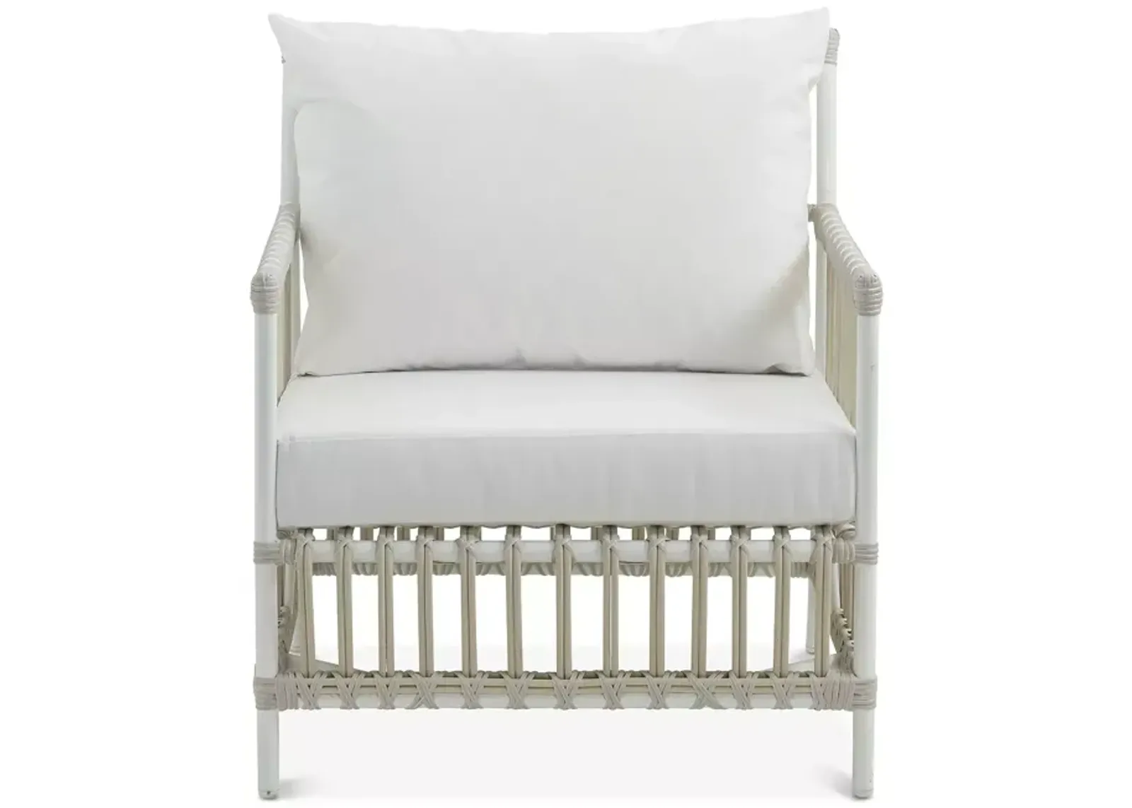 Sika Design Caroline Outdoor Lounge Chair with Tempotest White Canvas Seat and Back Cushions