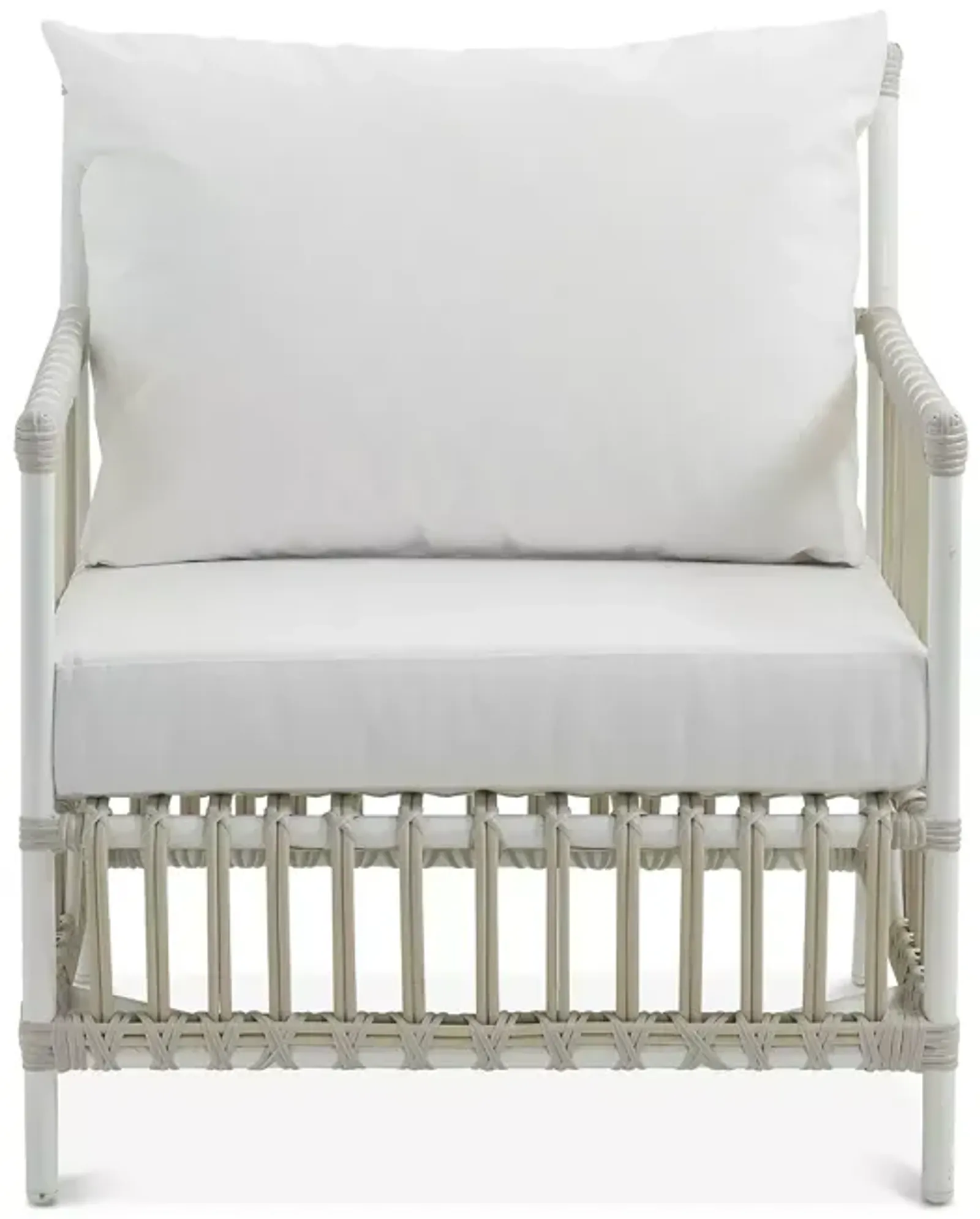 Sika Design Caroline Outdoor Lounge Chair with Tempotest White Canvas Seat and Back Cushions