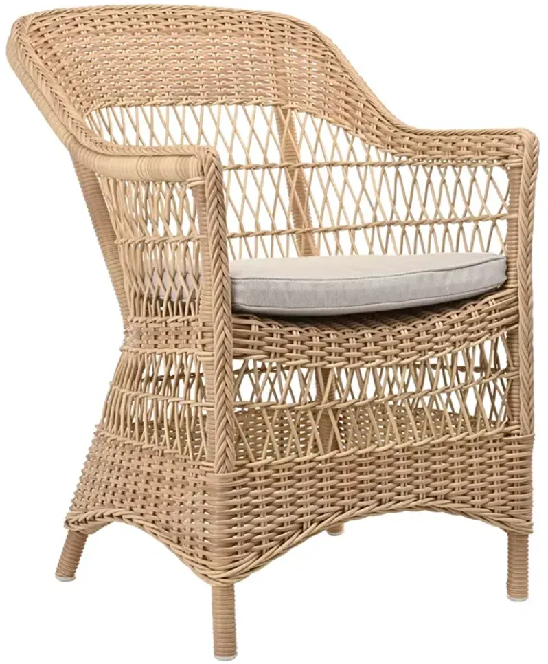 Sika Design Charlot Natural Chair with Seagull Cushion