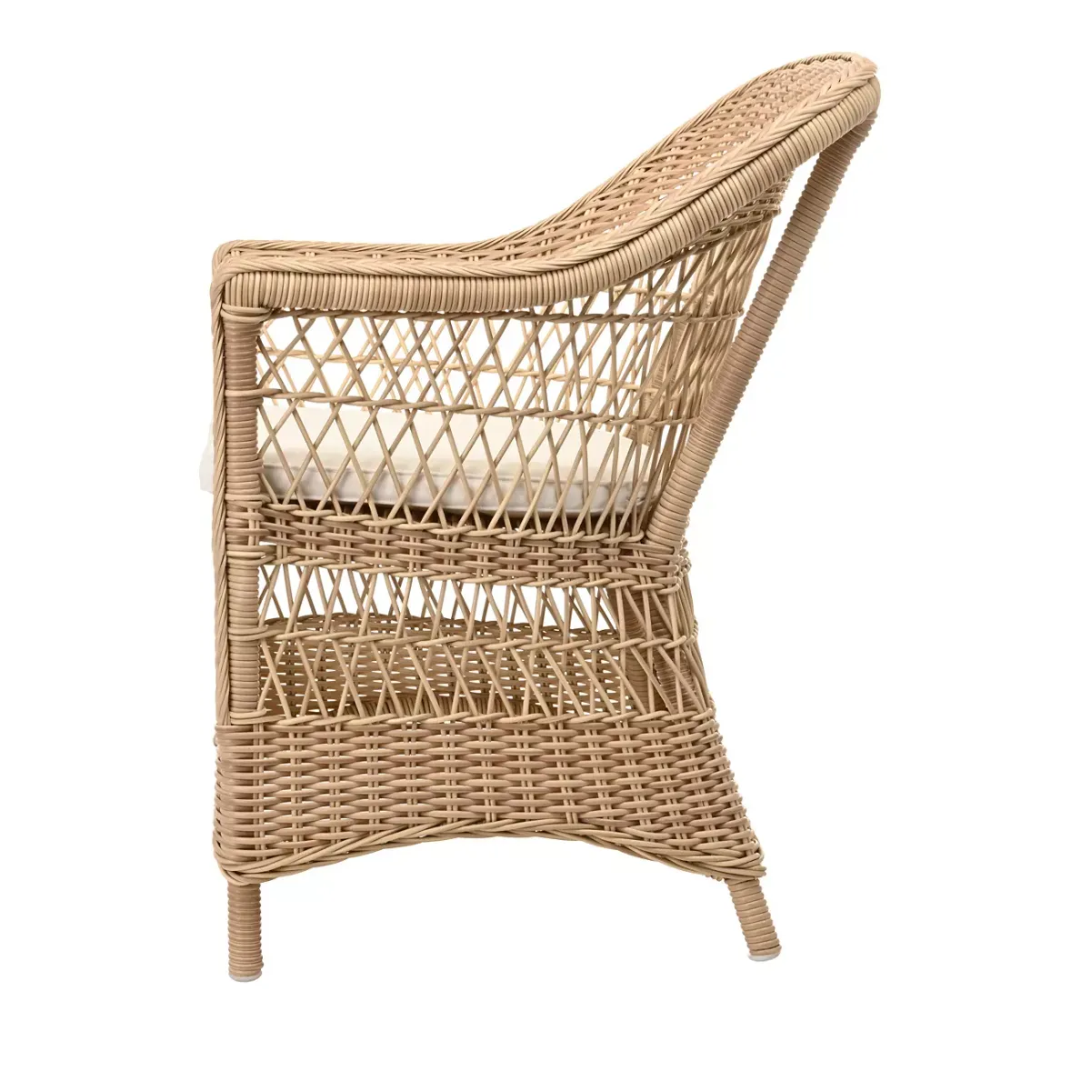 Sika Design Charlot Natural Chair with Snow White Cushion