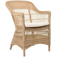 Sika Design Charlot Natural Chair with Snow White Cushion