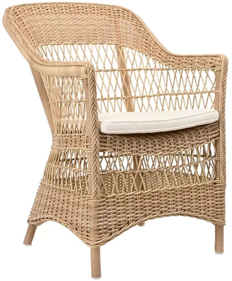 Sika Design Charlot Natural Chair with Snow White Cushion