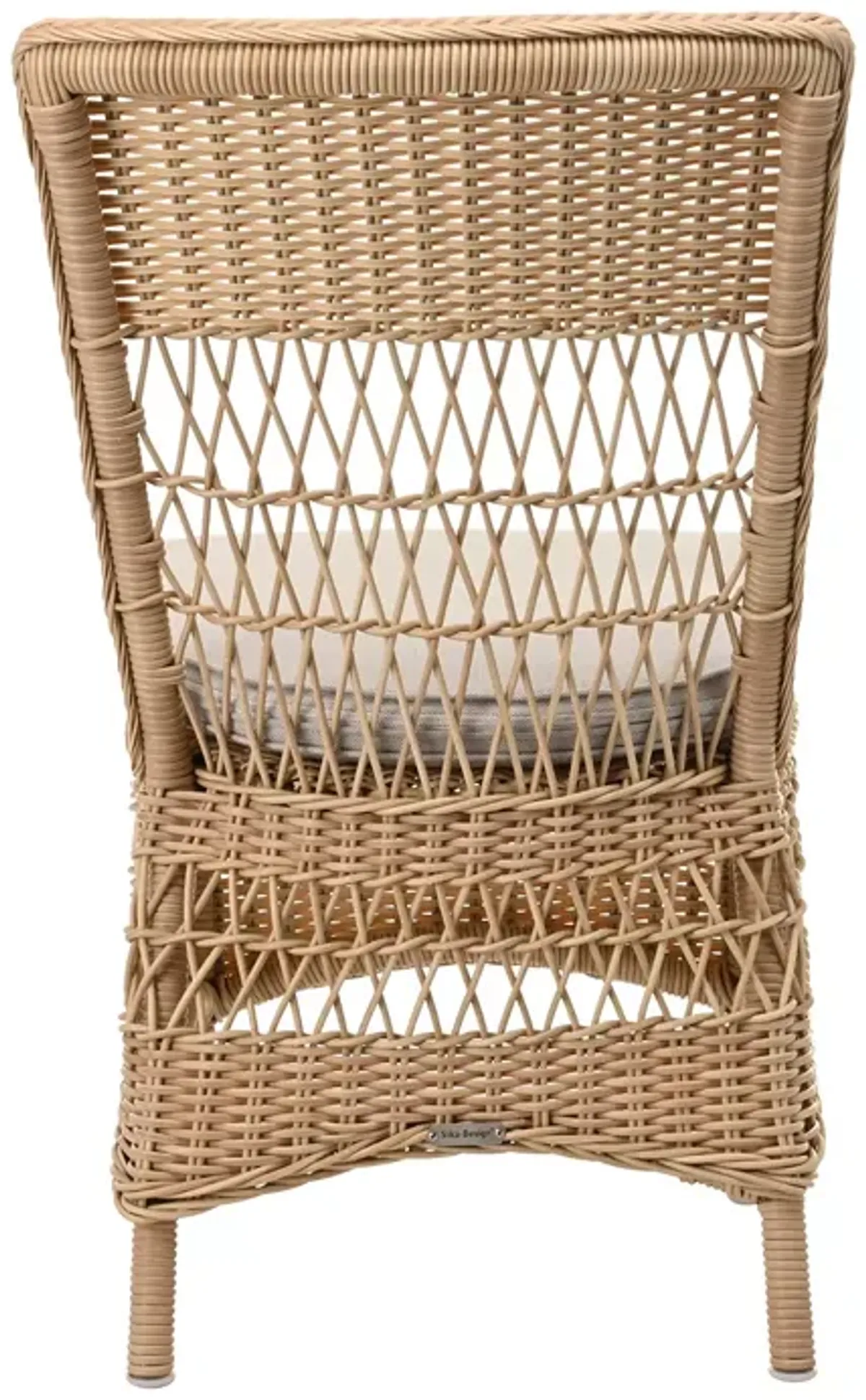 Sika Design Marie Natural Outdoor Dining Side Chair with Seagull Cushion