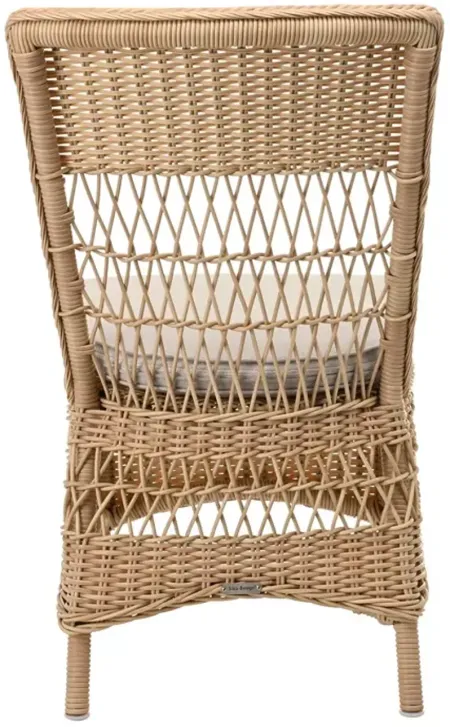 Sika Design Marie Natural Outdoor Dining Side Chair with Seagull Cushion