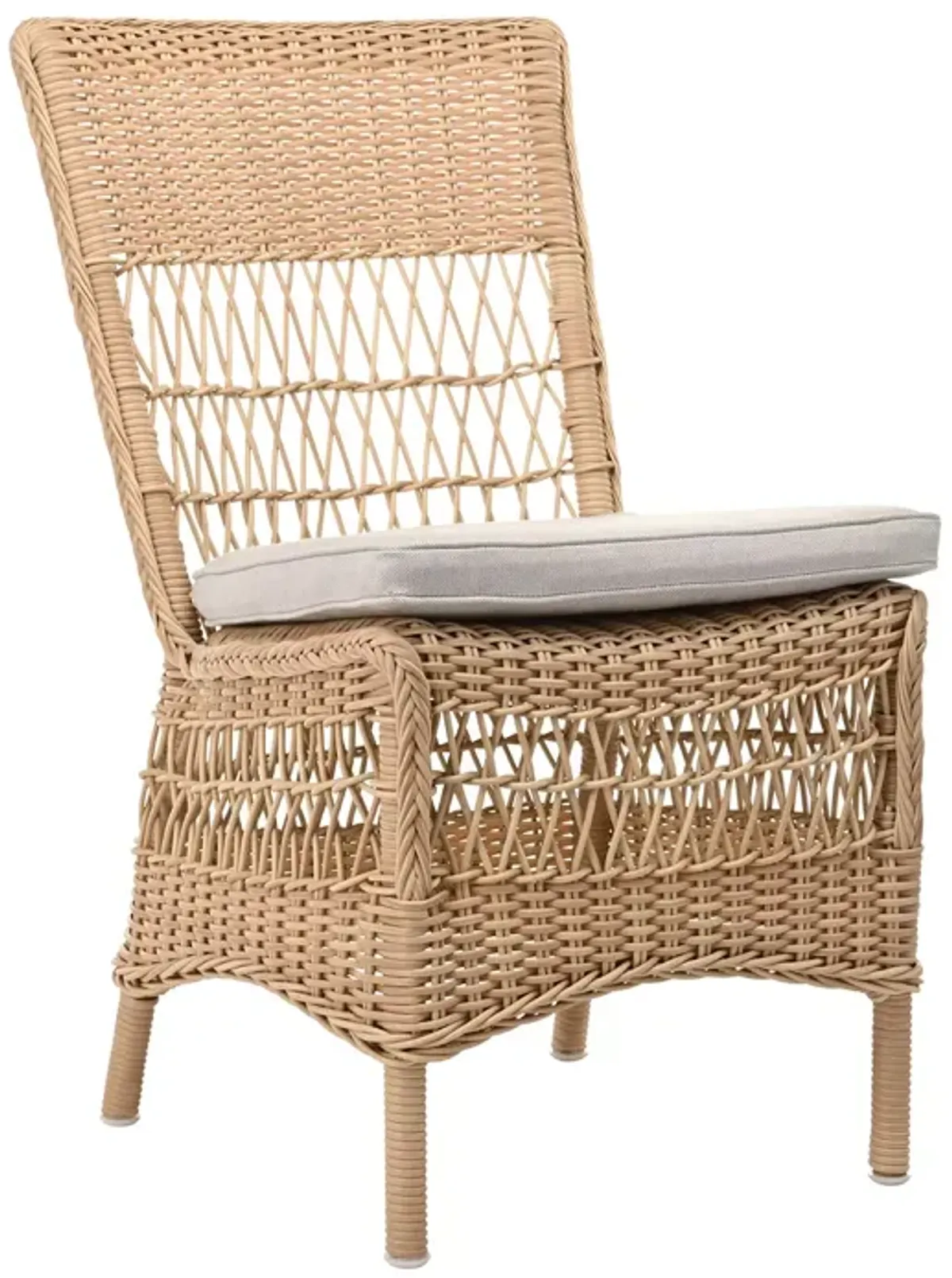 Sika Design Marie Natural Outdoor Dining Side Chair with Seagull Cushion