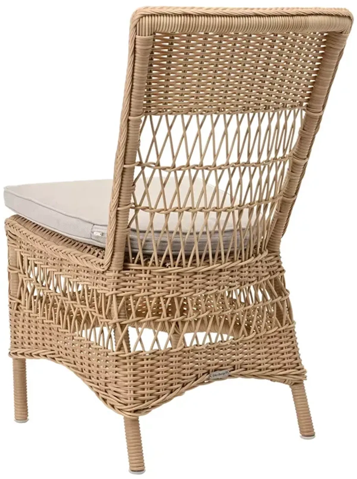 Sika Design Marie Natural Outdoor Dining Side Chair with Seagull Cushion