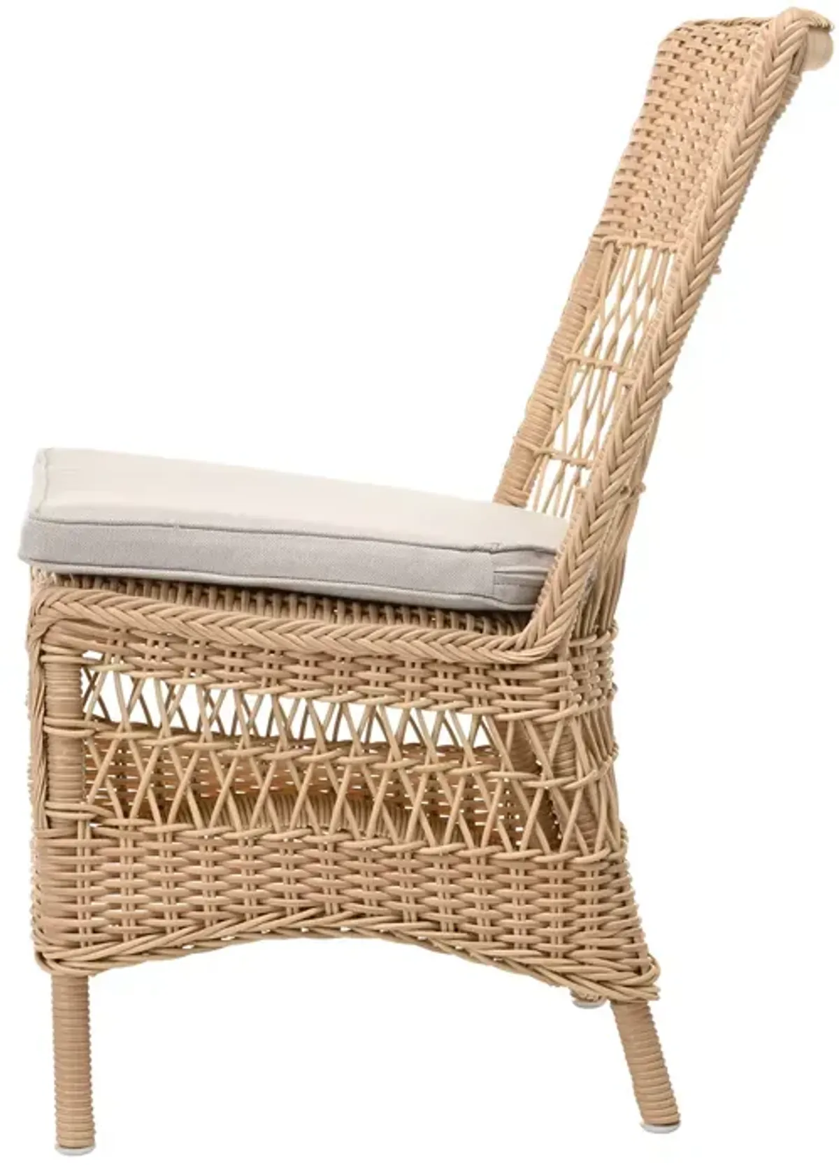 Sika Design Marie Natural Outdoor Dining Side Chair with Seagull Cushion