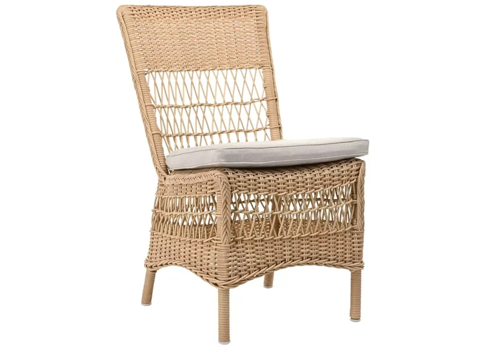 Sika Design Marie Natural Outdoor Dining Side Chair with Seagull Cushion