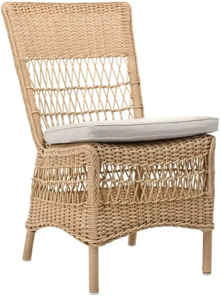 Sika Design Marie Natural Outdoor Dining Side Chair with Seagull Cushion