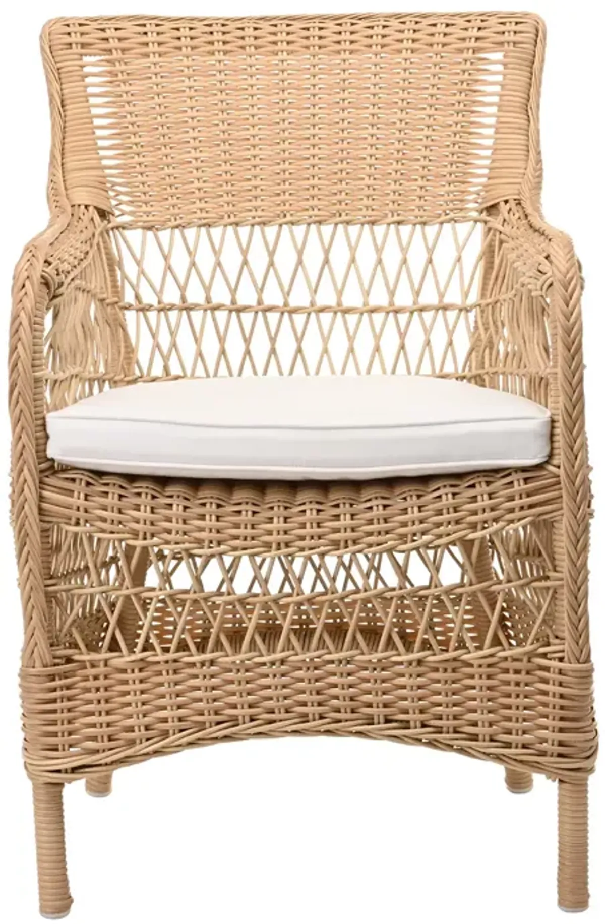 Sika Design Marie Natural Armchair with Snow White Cushion