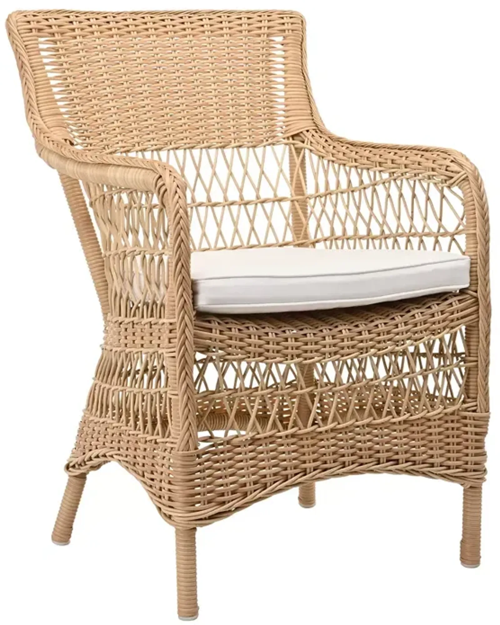 Sika Design Marie Natural Armchair with Snow White Cushion