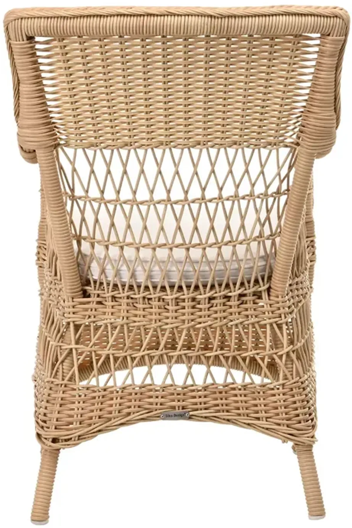 Sika Design Marie Natural Armchair with Canvas White Cushion