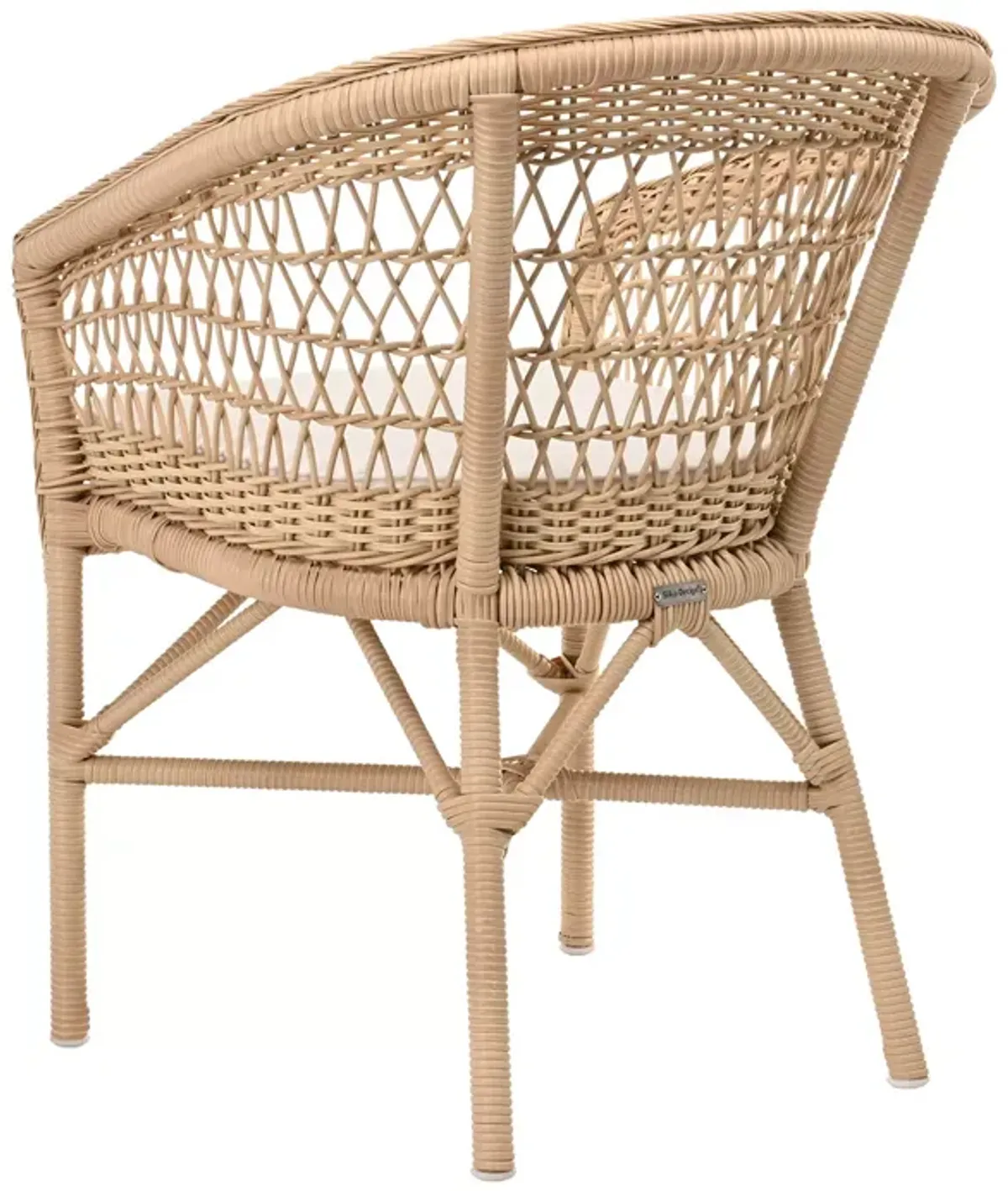 Sika Design Emma Natural Dining Chair with Snow White Cushion