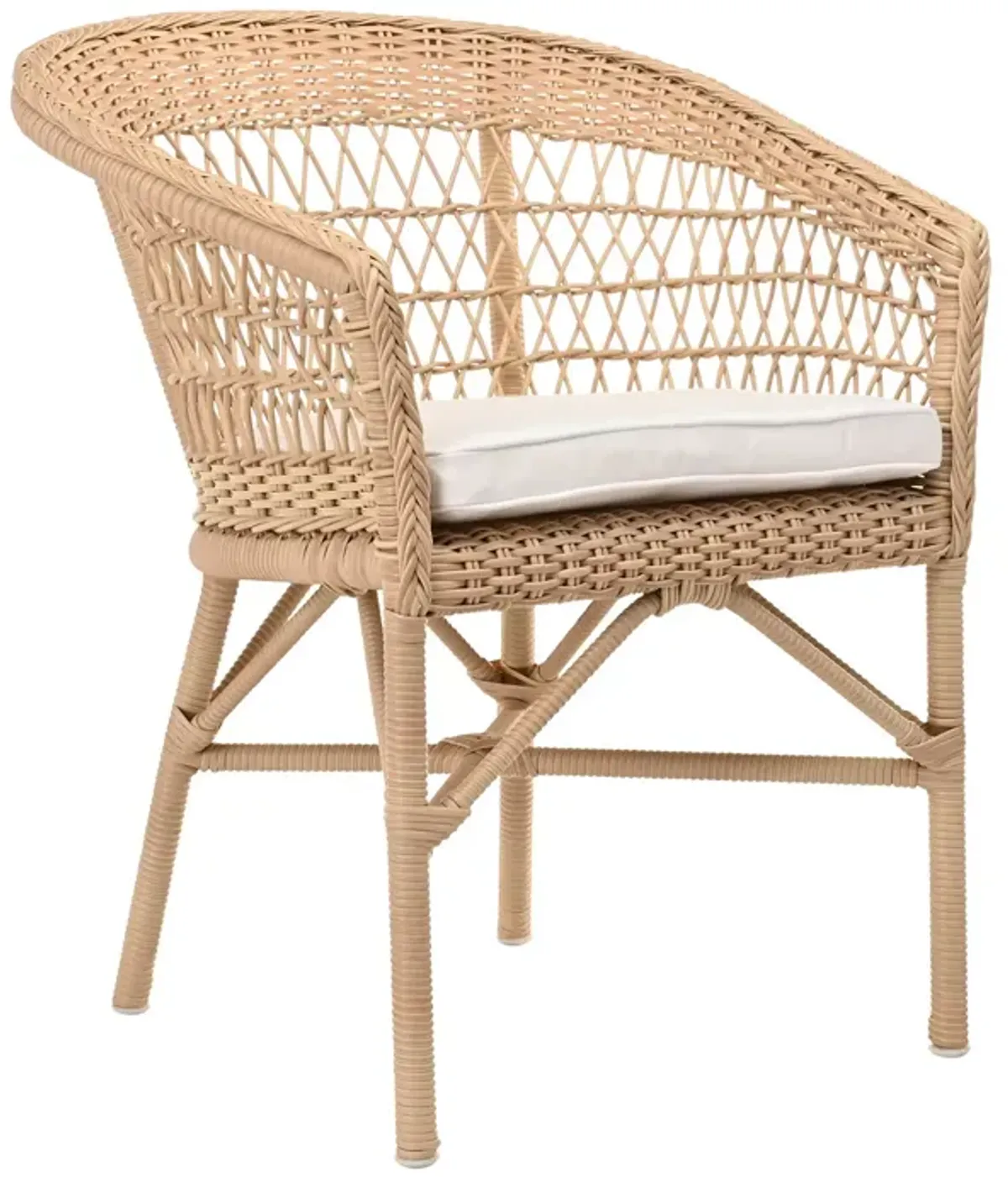 Sika Design Emma Natural Dining Chair with Snow White Cushion