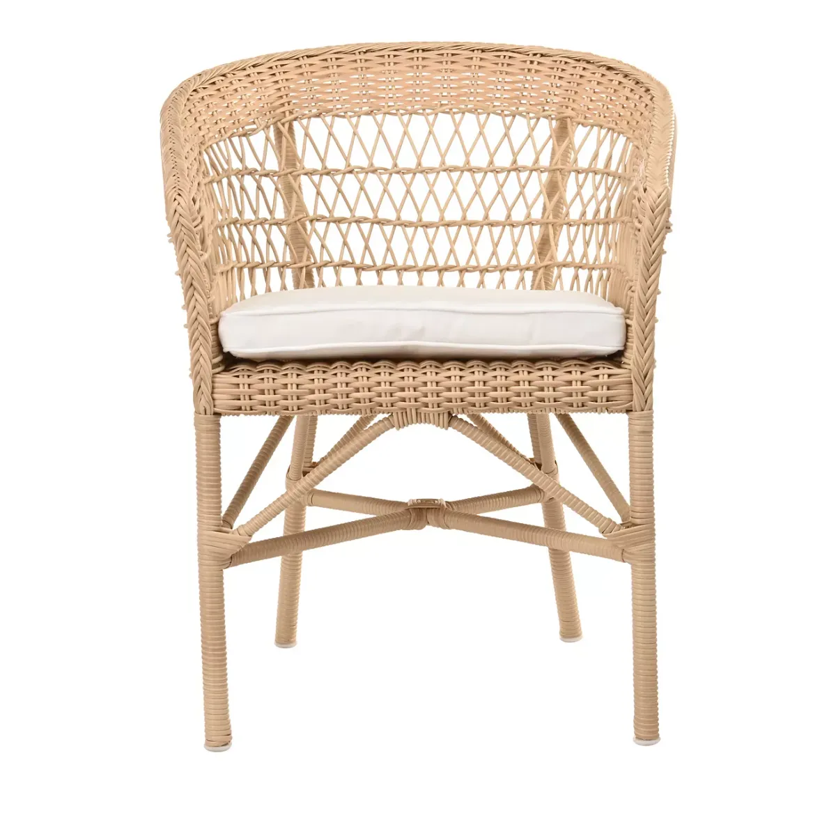 Sika Design Emma Natural Dining Chair with Snow White Cushion