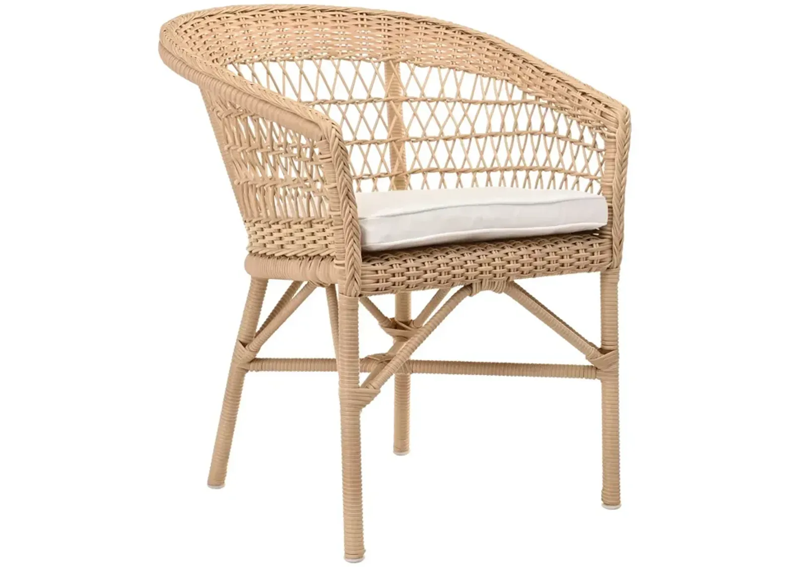 Sika Design Emma Natural Dining Chair with Snow White Cushion