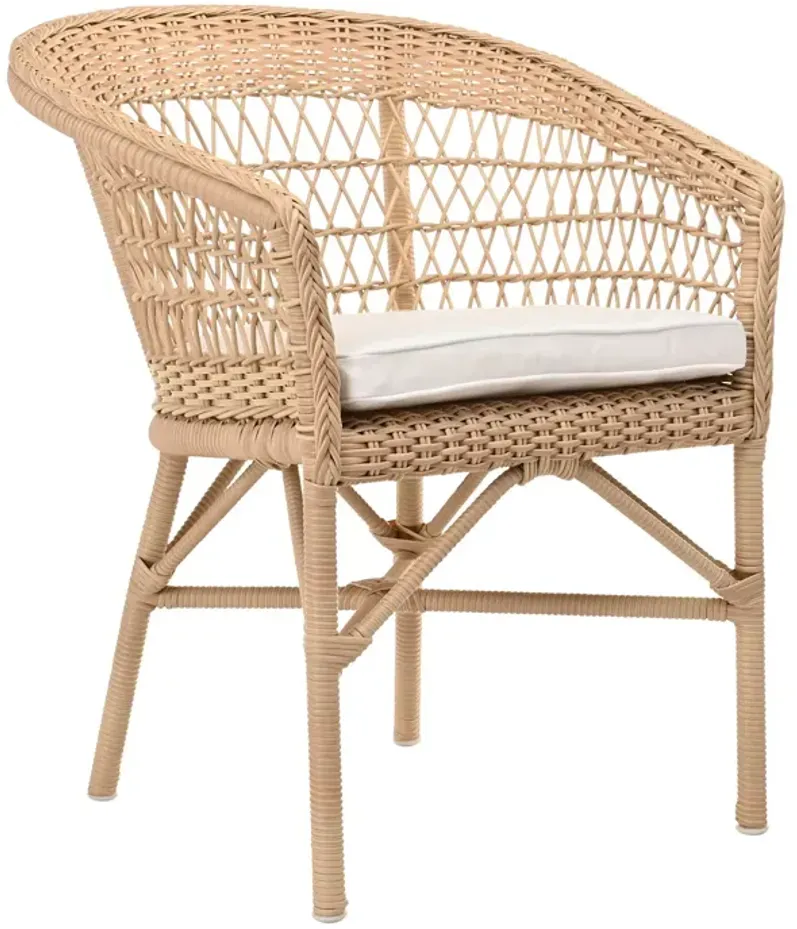 Sika Design Emma Natural Dining Chair with Snow White Cushion
