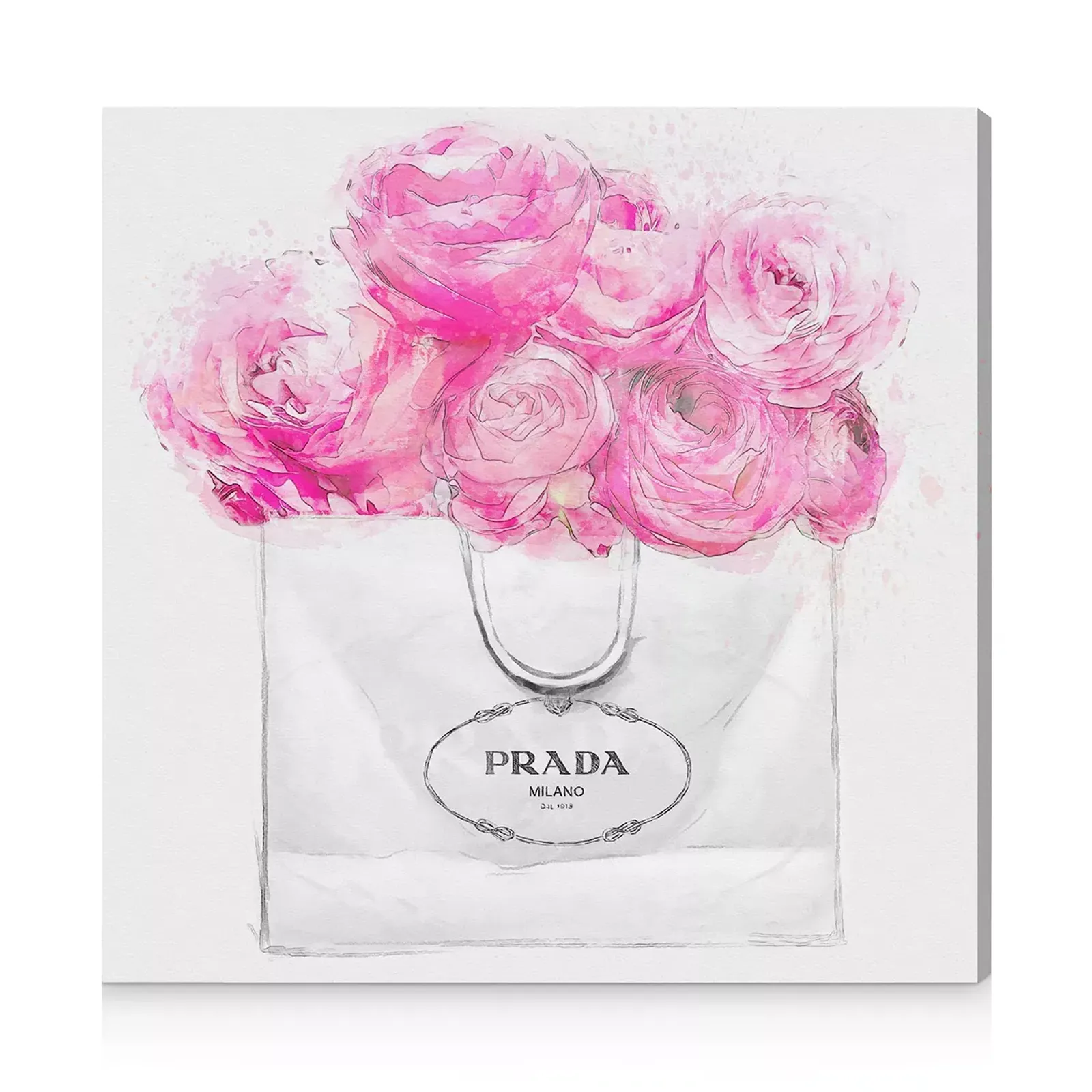 Oliver Gal Shopping for Peonies Canvas Art, 12" x 12"