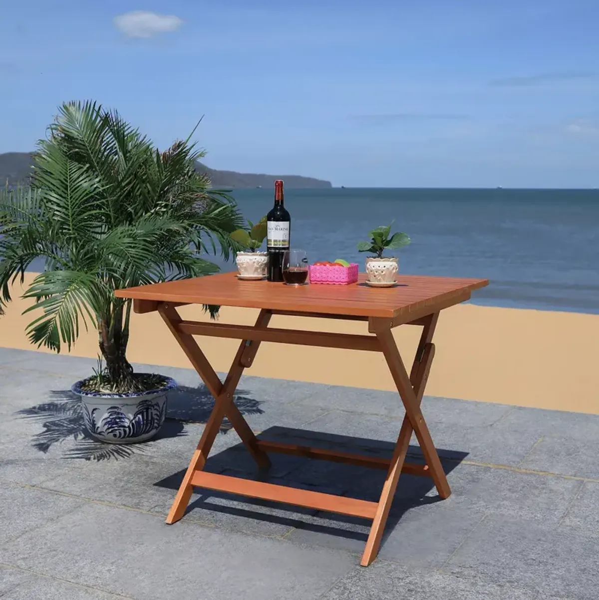 SAFAVIEH Kresler Outdoor Folding Table